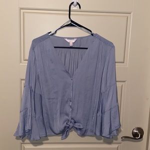 Brand New!Button up knot blouse. Color light blue. Size XXL. Brand Lauren Conrad